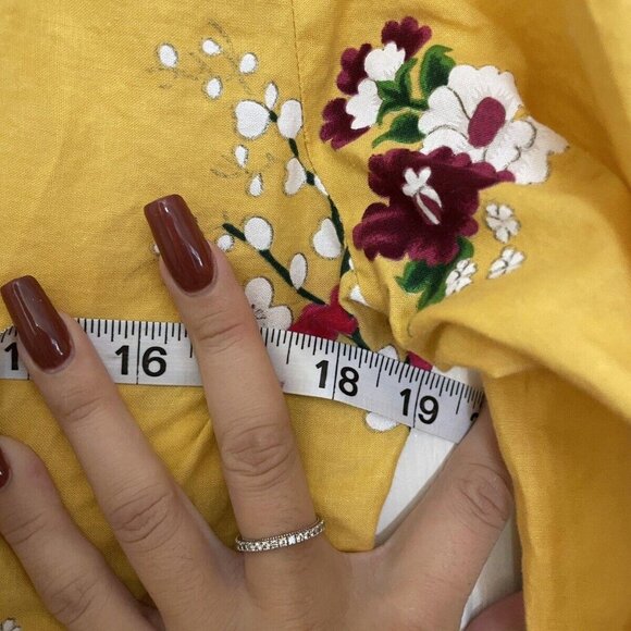 Soft Surroundings Yellow Floral Top - Picture 8 of 8